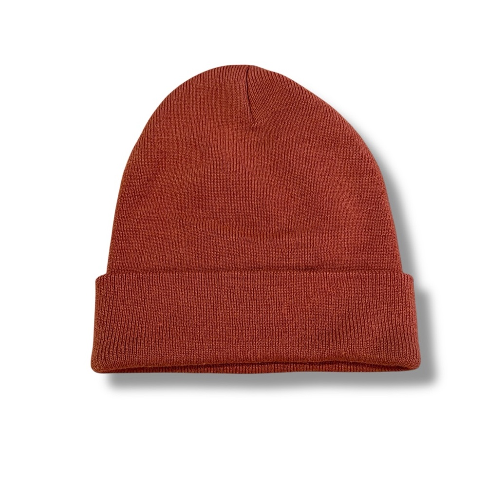 Carhartt Rust Brown Knit Beanie Hat Unisex Size‎ Winter Streetwear - Picture 2 of 4